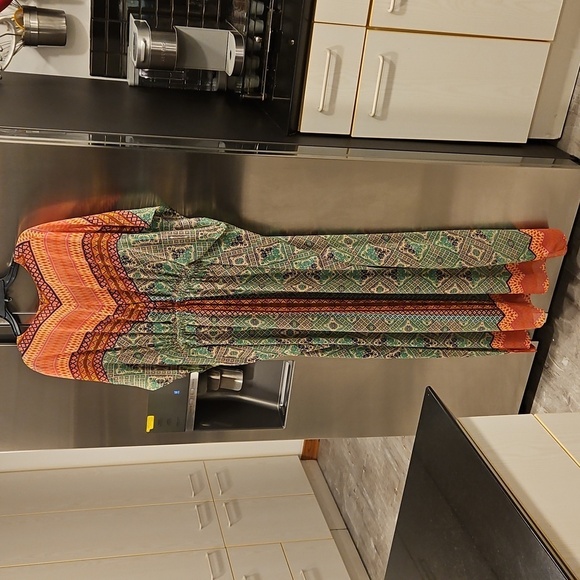 💕VANESSA VIRGINIA💕 Chama Kaftan Maxi Dress ~ Mult-Color Boho Print Small - Picture 10 of 14